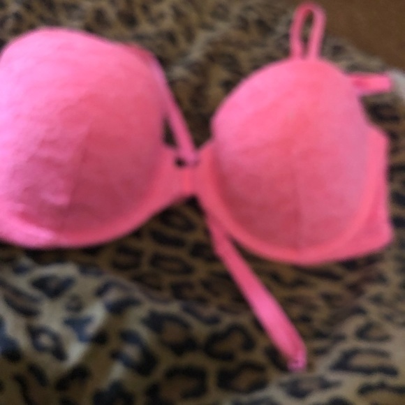 Victoria Secret 36B pink lace , lightly padded push up front closure - Picture 4 of 10